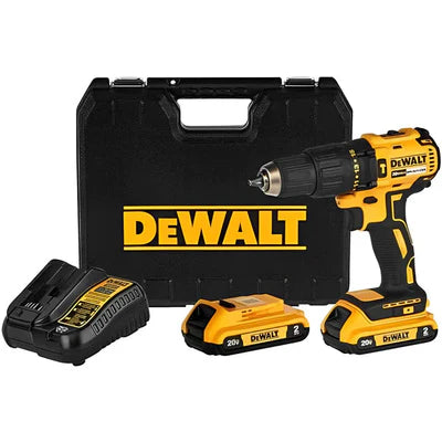 Taladro DeWalt + 2 Baterías + Kit 46 Herramientas + REGALO SOLO HOY: Kit Brocas 20 Pcs Titanio